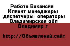 Работа Вакансии - Клиент-менеджеры, диспетчеры, операторы. Владимирская обл.,Владимир г.
